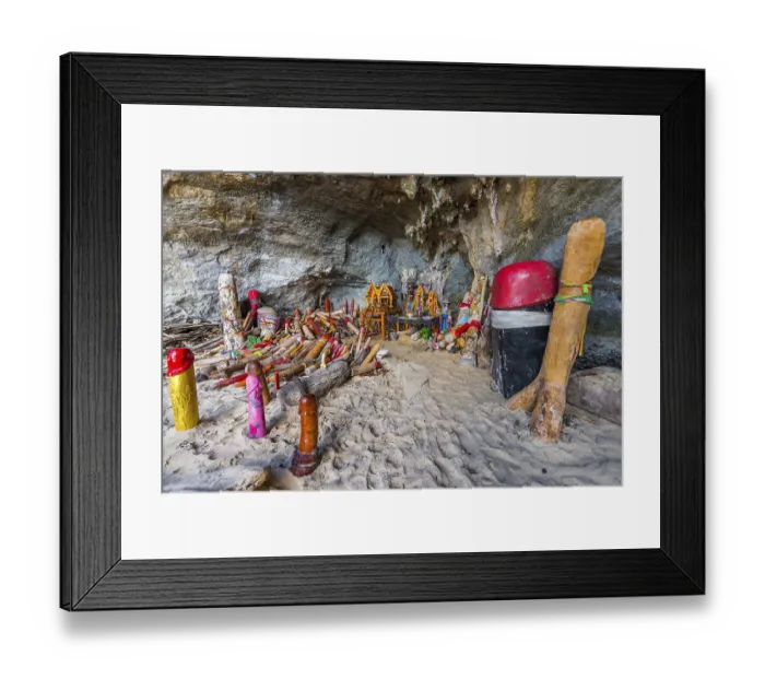 Framed Print : Princess cave at Phra Nang beach near Krabi