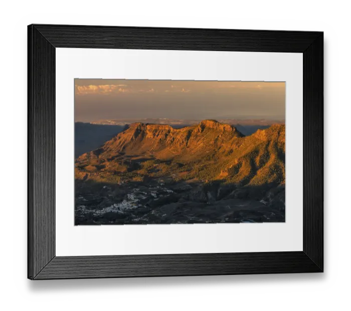 Framed Print : View from Pico de las Nieves (1949m)