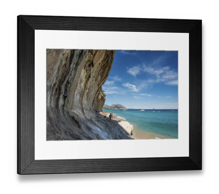 Framed Print : Rocky coast and beach, Cala Luna