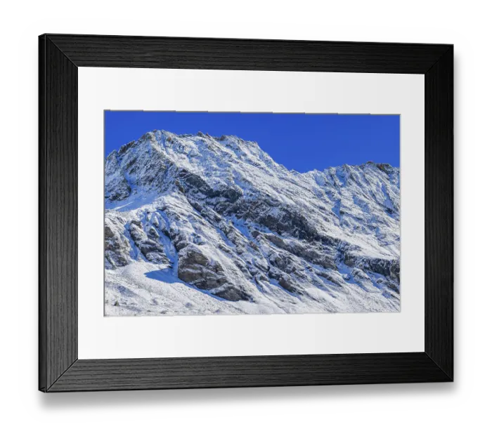 Framed Print : Snow-covered mountain ridge, near Grimentz