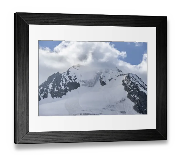 Framed Print : Glaciated mountain peak Grosser Moeseler