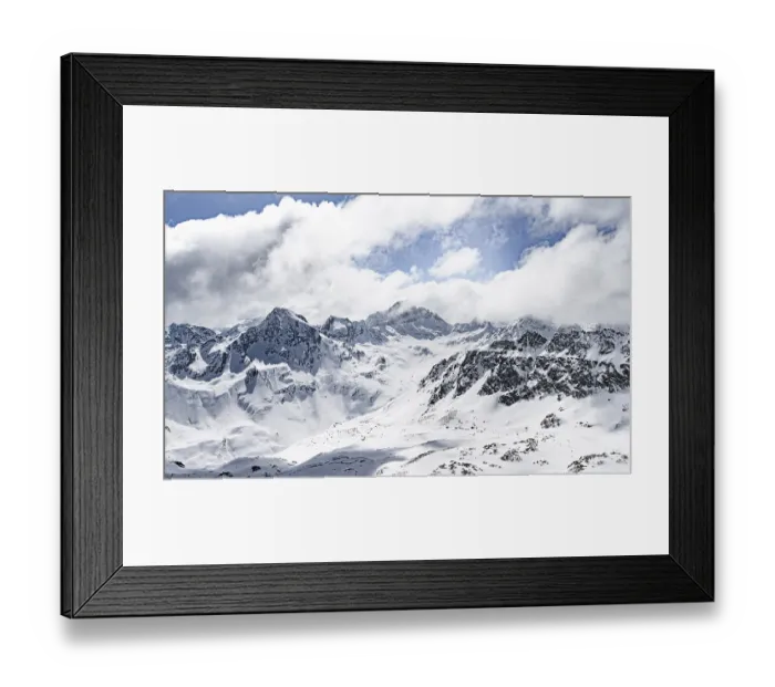 Framed Print : View at the summit of Piz Laviner