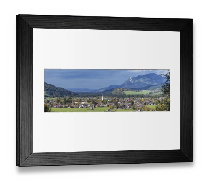 Framed Print : Mountain panorama from south to Oberstdorf