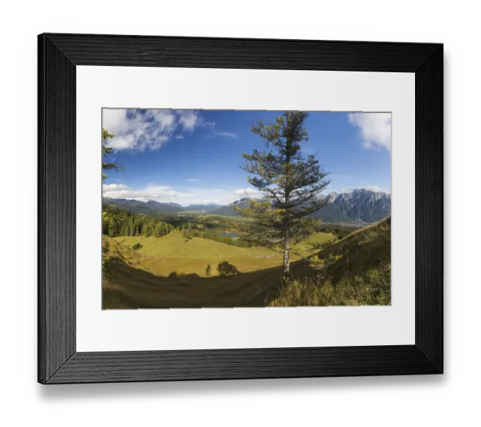 Framed Print : Panorama from Hoher Kranzberg, 1397m on the Wildensee