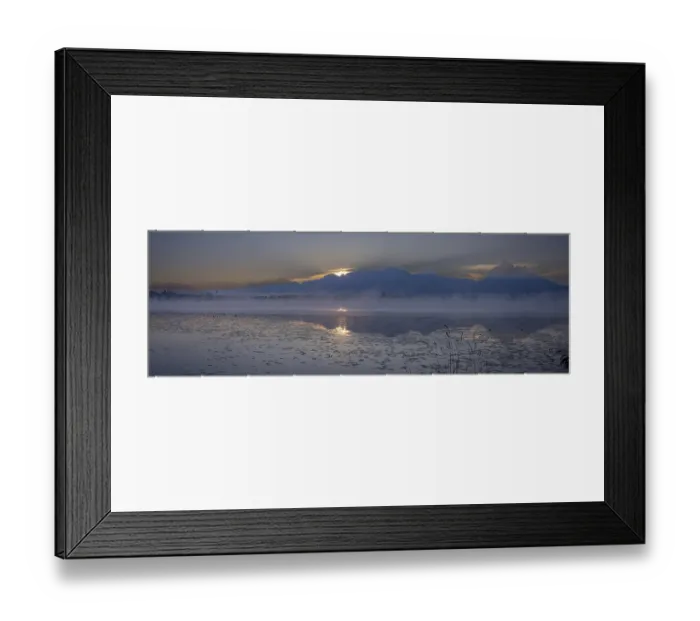 Framed Print : Sunrise at Lake Hopfensee near Fuessen