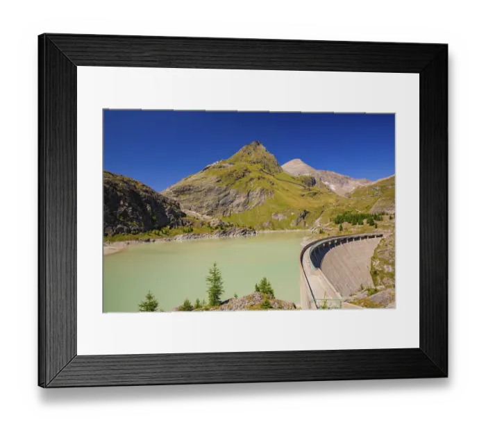 Framed Print : Moelltal dam of the Margaritzen reservoir at the Pasterze glacier Framed Print : Moelltal dam of the Margaritzen reservoir at the Pasterze glacier