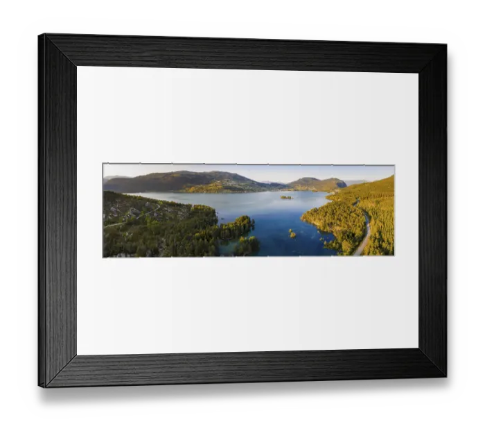 Framed Print : Aerial view, forest and landscape