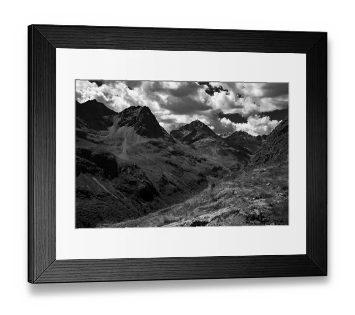 Framed Print : Summit of Val Bever with cloudy sky Framed Print : Summit of Val Bever with cloudy sky