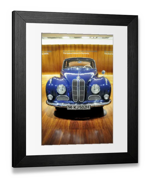 Framed Print : BMW 502 from 1954, BMW Museum, Munich