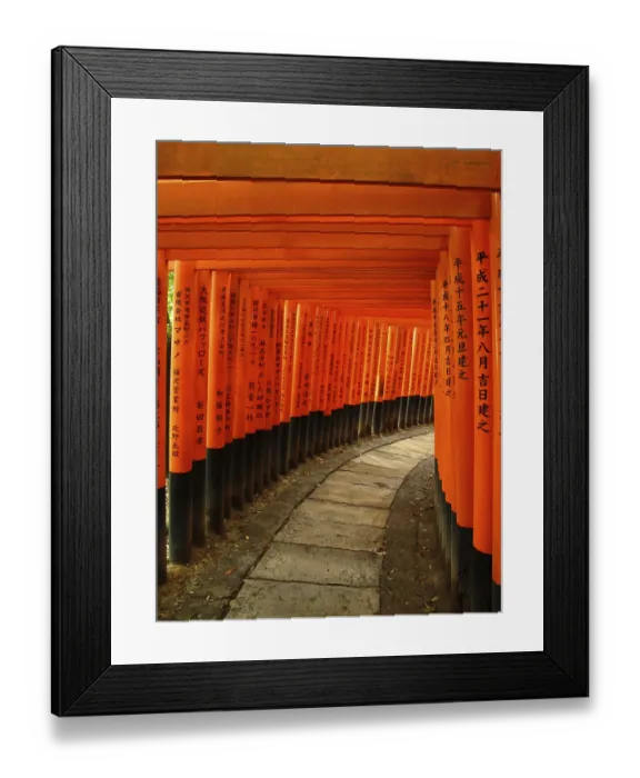 Framed Print : Red Gates, Torii Gates, Avenue of Torii