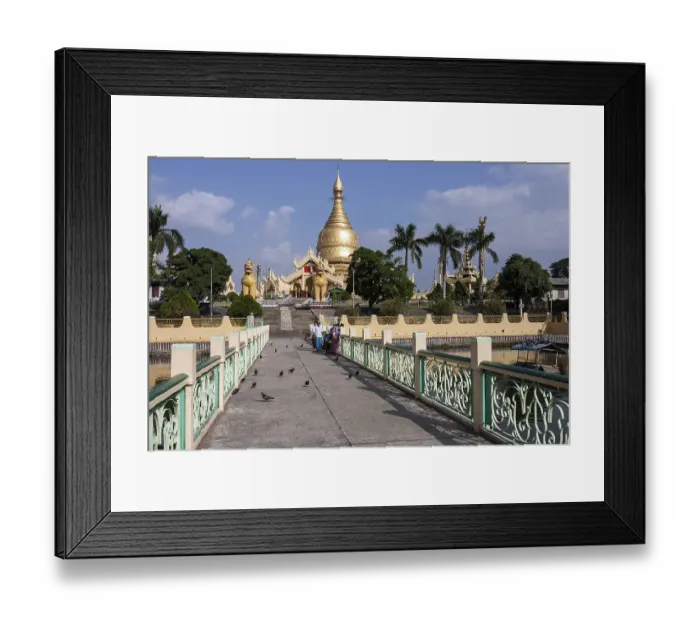 Framed Print : Maha Wizaya Pagoda, Yangon, Myanmar, Asia