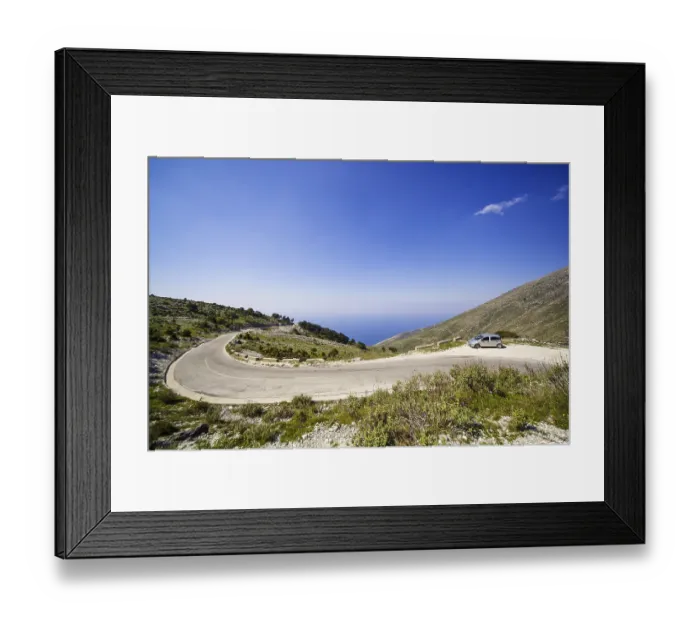 Framed Print : Llogara Pass, Llogara National Park in the Ceraunian Mountains in southern Albania