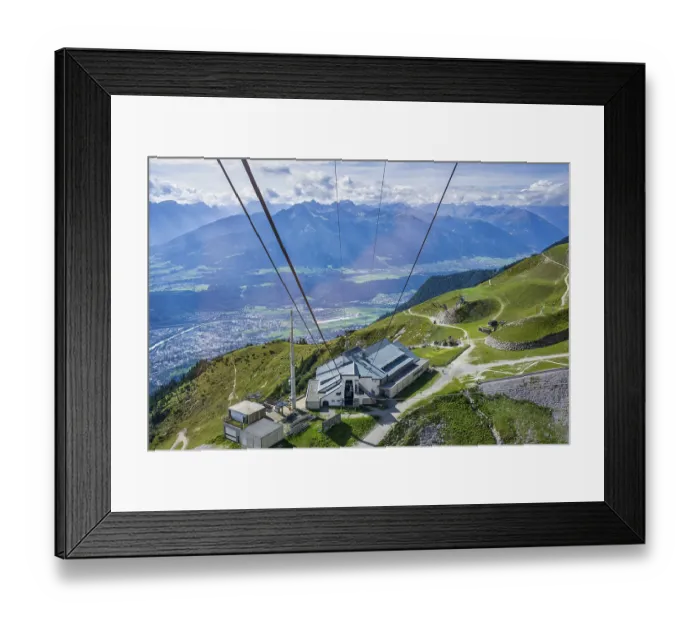 Framed Print : Seegrube station, Nordkettenbahn cable car to Hafelekar