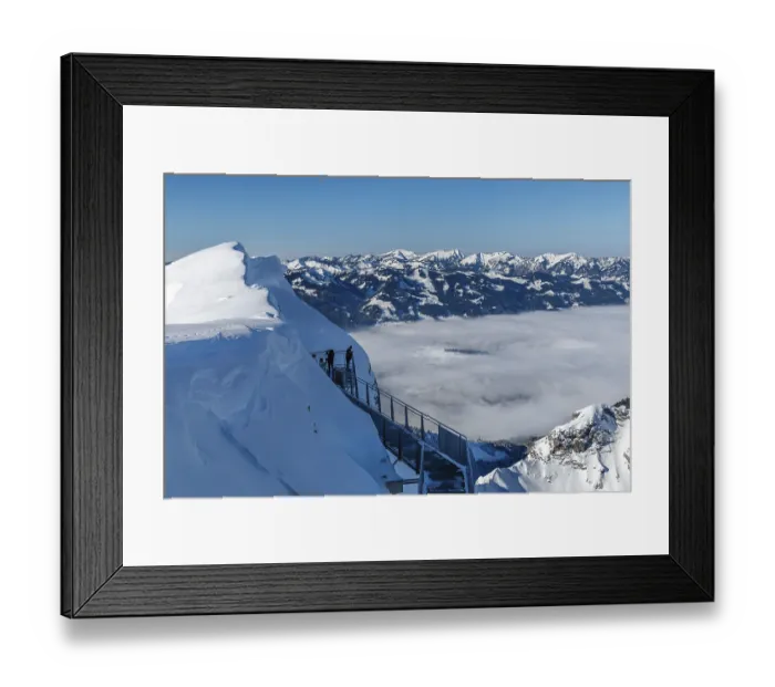 Framed Print : View from the Nordwandsteig on the Nebelhorn summit (2224m) to the Hoerner group