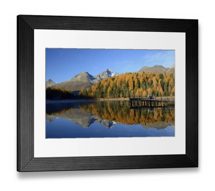 Framed Print : Lake Staz near St. Moritz, Lej da Framed Print : Lake Staz near St. Moritz, Lej da