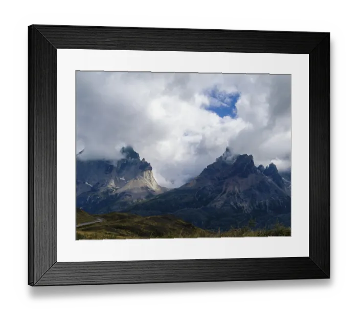 Framed Print : Dramatic landscape, rocky mountains