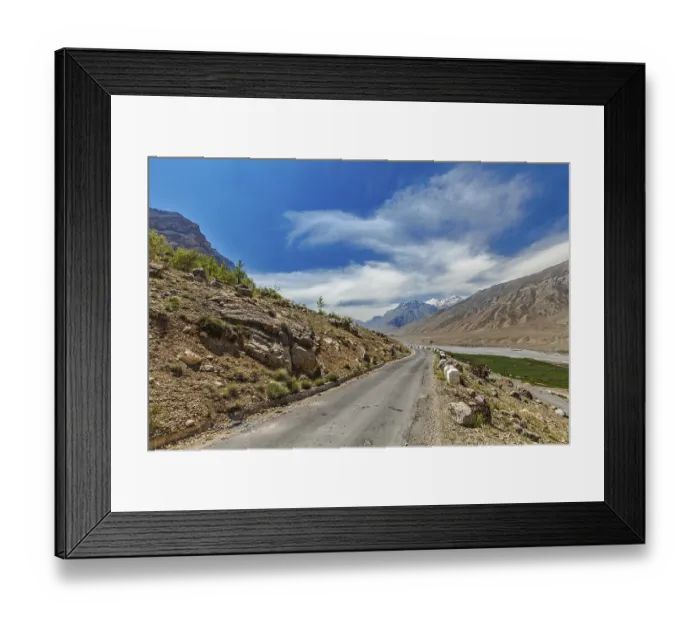 Framed Print : Road in Himalayas. Spiti Valley Framed Print : Road in Himalayas. Spiti Valley