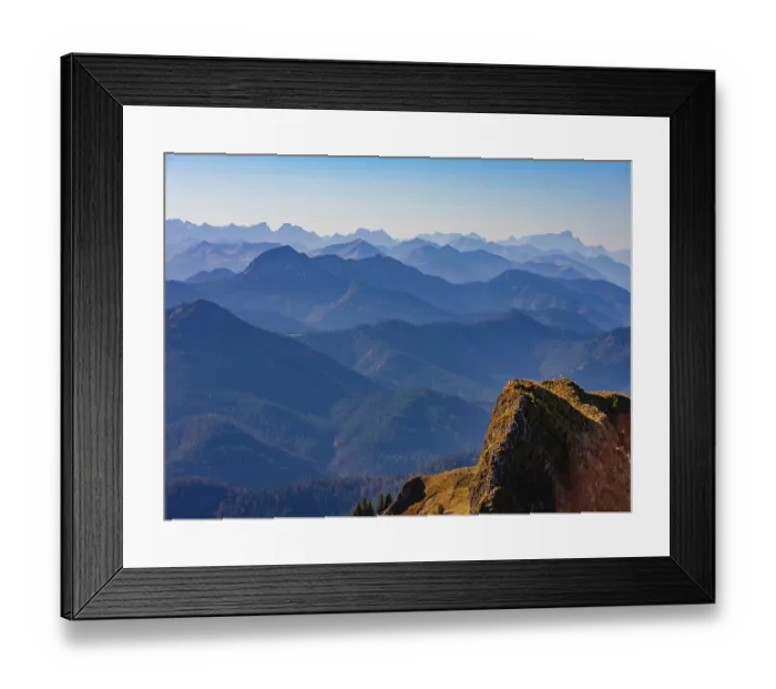 Framed Print : Alpine panorama, view from the Rotwand to the Brandenberg Alps