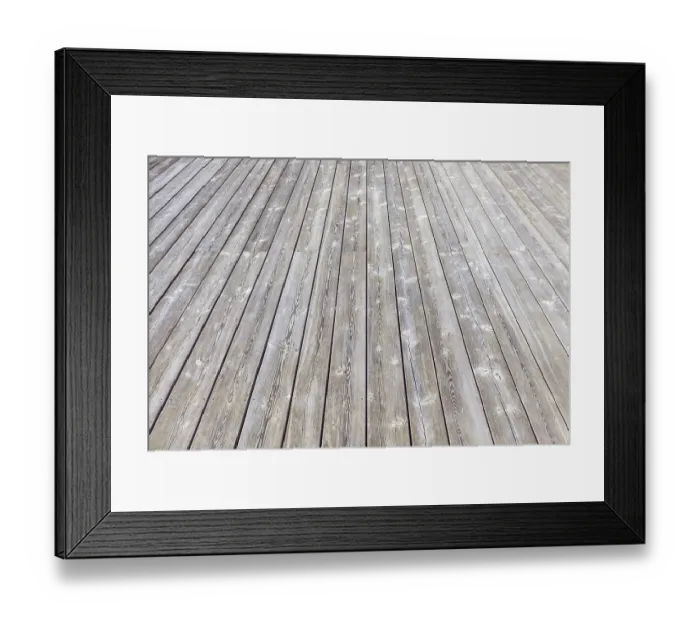 Framed Print : Terraces wooden floor, Cortina d'Ampezzo