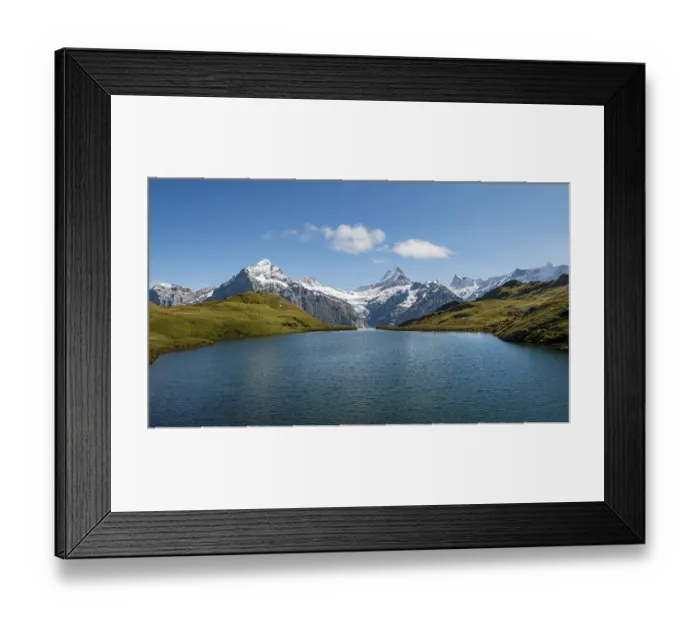 Framed Print : View of Grindelwald Glacier, Bachalpsee with summits of the Schreckhorn and Finsteraarhorn Framed Print : View of Grindelwald Glacier, Bachalpsee with summits of the Schreckhorn and Finsteraarhorn
