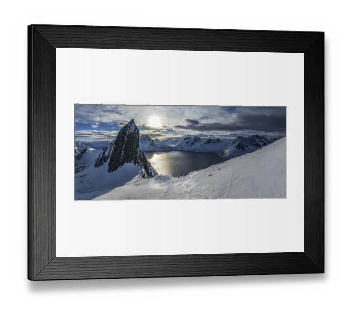 Framed Print : Aerial view of Bergen by the sea