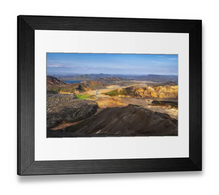 Framed Print : View from Blahnukur, Landscape panorama Framed Print : View from Blahnukur, Landscape panorama