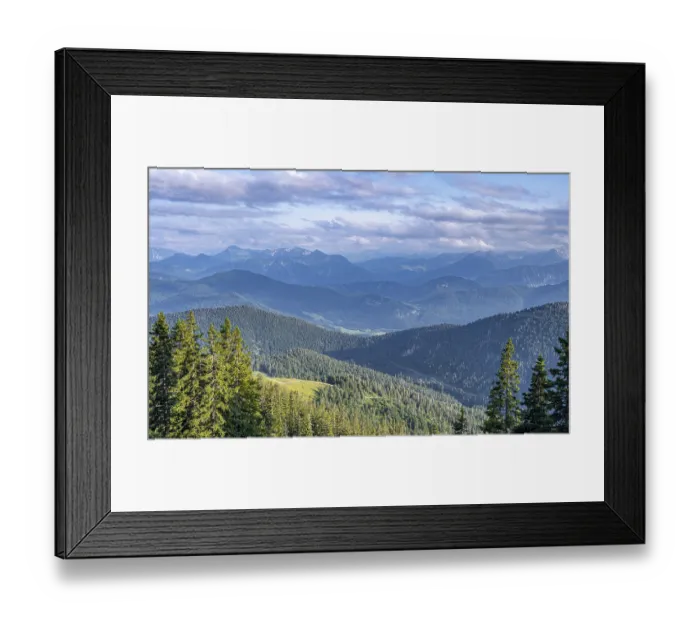 Framed Print : Hike to the Benediktenwand, mountains and landscape
