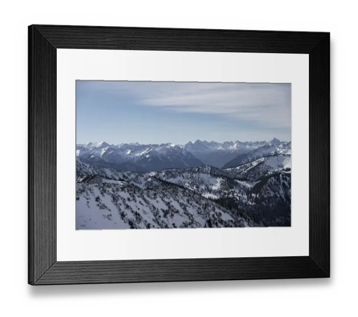 Framed Print : Mountains in winter, Ammergau Alps Framed Print : Mountains in winter, Ammergau Alps