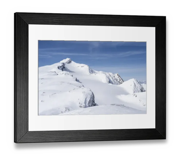 Framed Print : Snow-covered mountain landscape Framed Print : Snow-covered mountain landscape