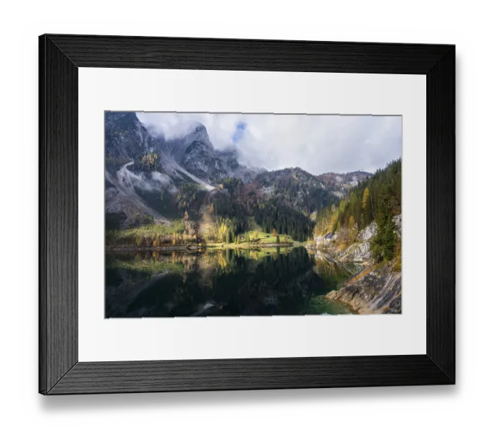 Framed Print : The Vordere Gosausee in autumn