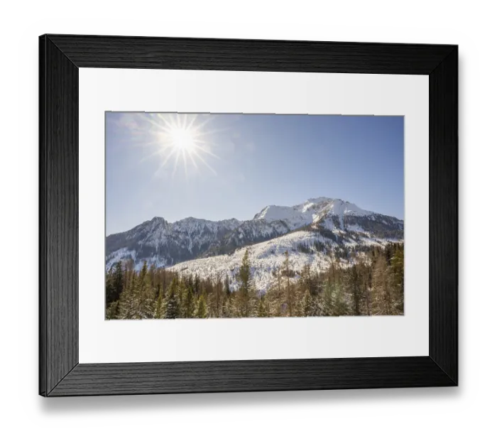 Framed Print : Beautiful landscape of the Mountain silhouettes of the Sexten Dolomites on a sunny winter day Framed Print : Beautiful landscape of the Mountain silhouettes of the Sexten Dolomites on a sunny winter day