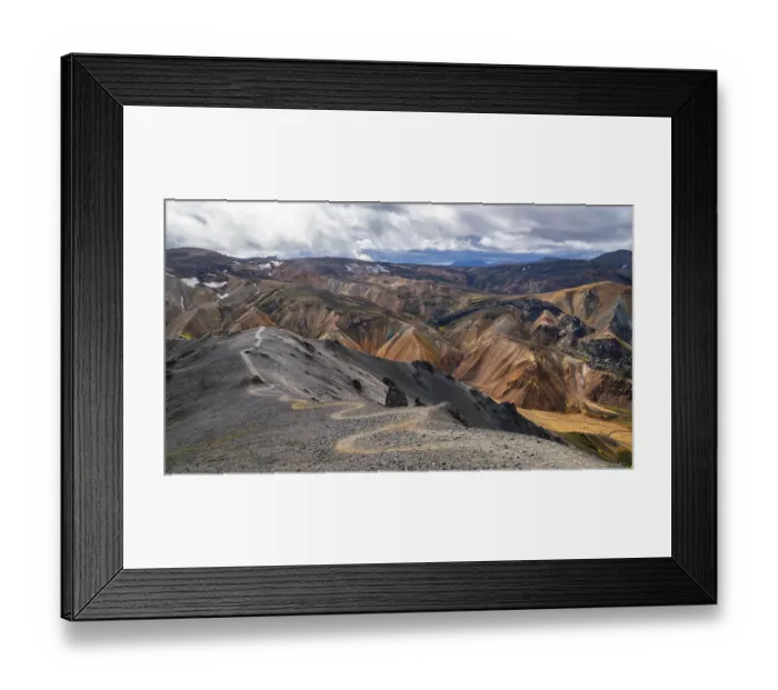 Framed Print : Schlucht Graenagil in volcanic area of Blahnukur