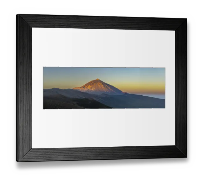 Framed Print : Panorama from east over the Teide National Park