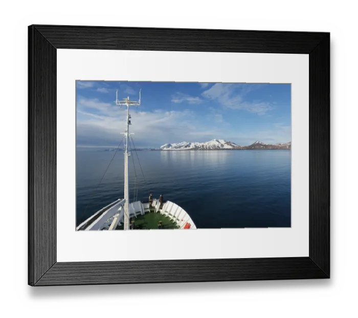 Framed Print : Forlandsundet viewed from boat Framed Print : Forlandsundet viewed from boat