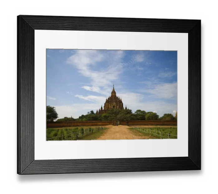 Framed Print : Approach to a pagoda, Bagan, Burma