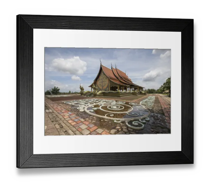Framed Print : Temple Wat Sirindhorn Wararam, Wat Phu Prao