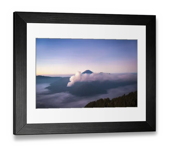 Framed Print : View of Caldera Tengger with volcanoes at sunrise Framed Print : View of Caldera Tengger with volcanoes at sunrise