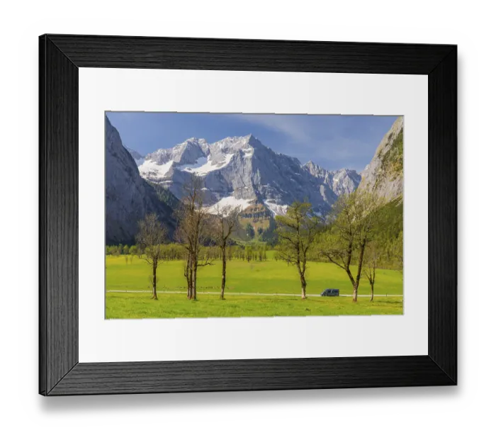 Framed Print : Camper van, Nature conservancy area Grosser Ahornboden