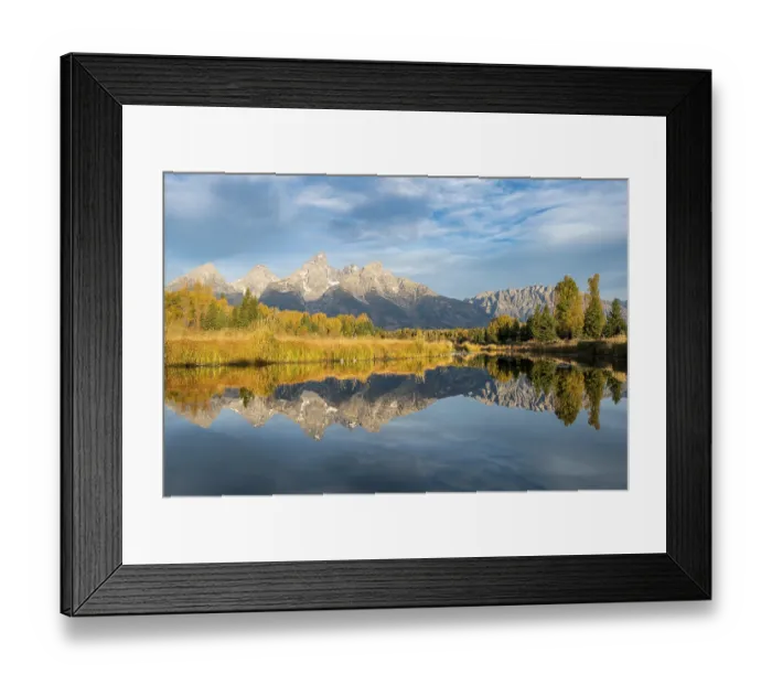 Framed Print : Autumn landscape with Grand Teton Range mountains