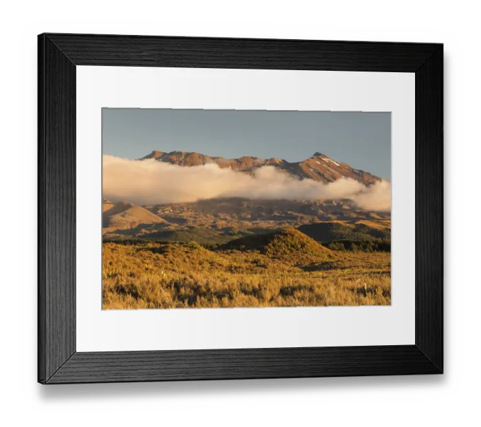 Framed Print : Mount Ruapehu at sunset, Oceania