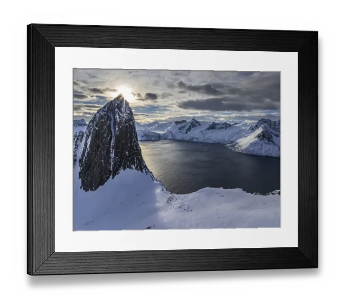 Framed Print : Aerial view of Bergen by the sea