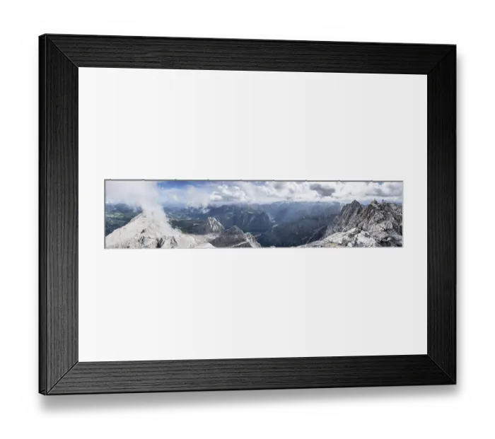 Framed Print : View from Watzman Mittelspitze to Watzmankinder