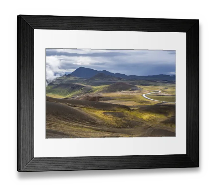 Framed Print : Volcanic landscape at the central volcano Krafla Framed Print : Volcanic landscape at the central volcano Krafla