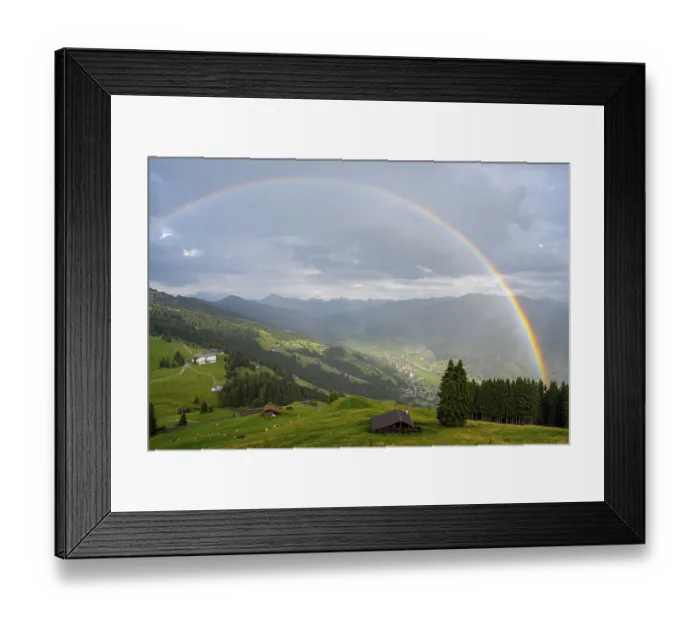 Framed Print : View over the Brixen Valley with rainbow Framed Print : View over the Brixen Valley with rainbow