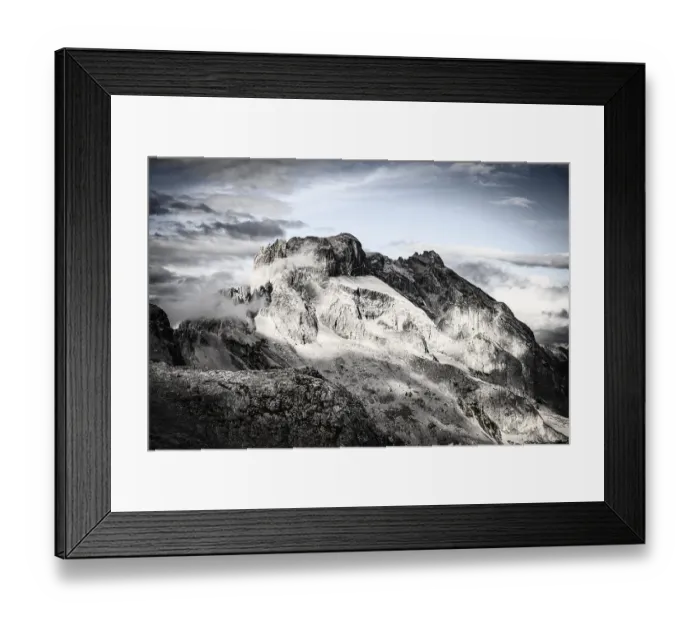 Framed Print : Raetikon mountains with cloudy sky