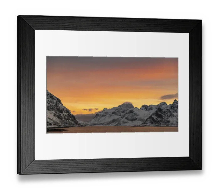 Framed Print : Winter Scandinavian landscape, sea