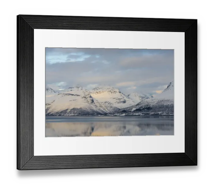 Framed Print : Fjord in winter, Balsfjord, Northern Norway