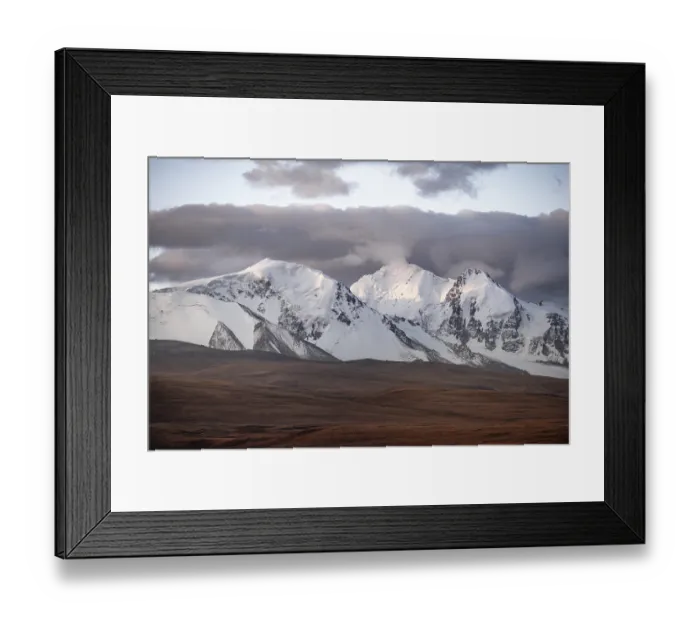 Framed Print : Glaciated and snow-covered mountains Framed Print : Glaciated and snow-covered mountains