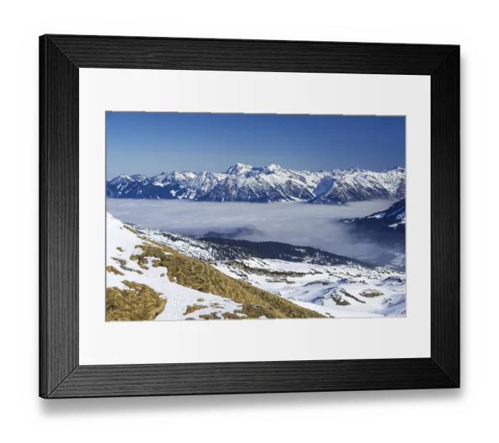 Framed Print : Ski area, Gottesackerplateau, Kleinwalsertal