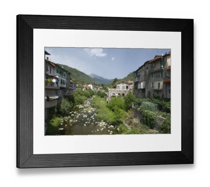 Framed Print : Mountain village Isolabona in the Nervia Valley